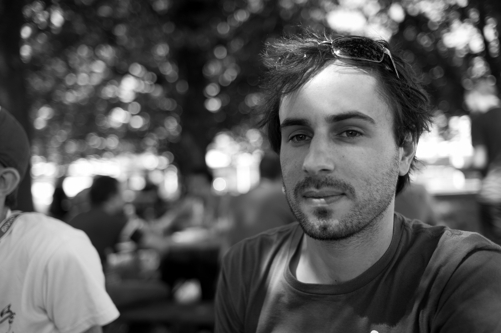 Contemplative Moment in Monochrome