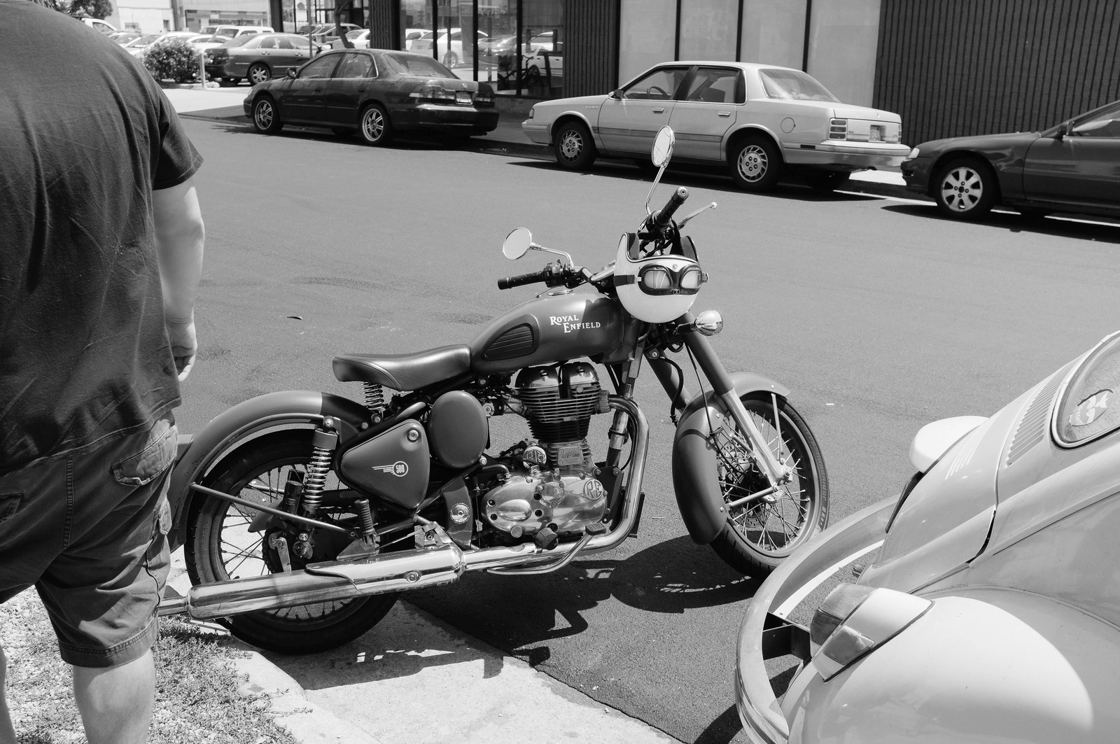 Monochrome Motorcycle Moment