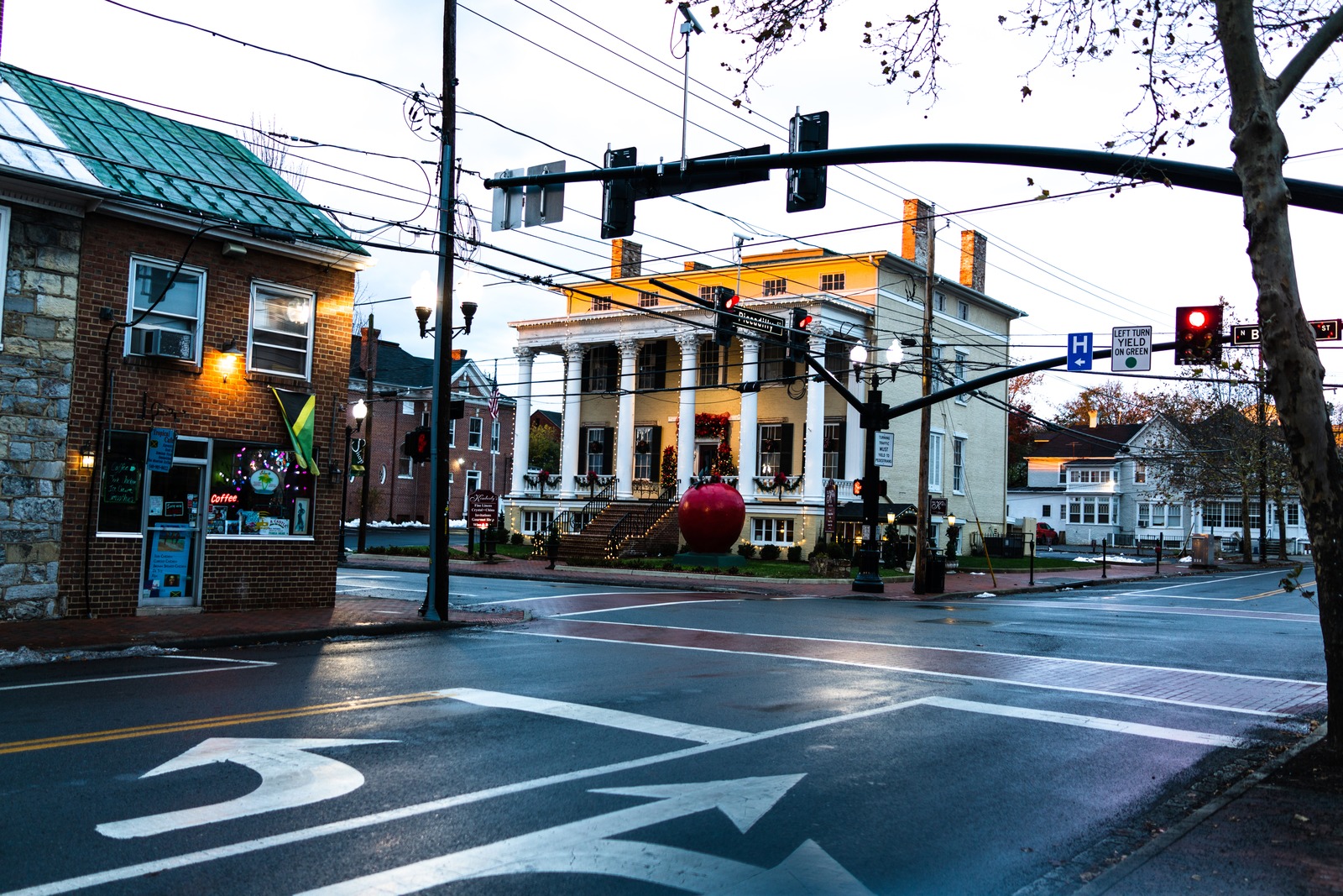 Evening Calm in the Town Square