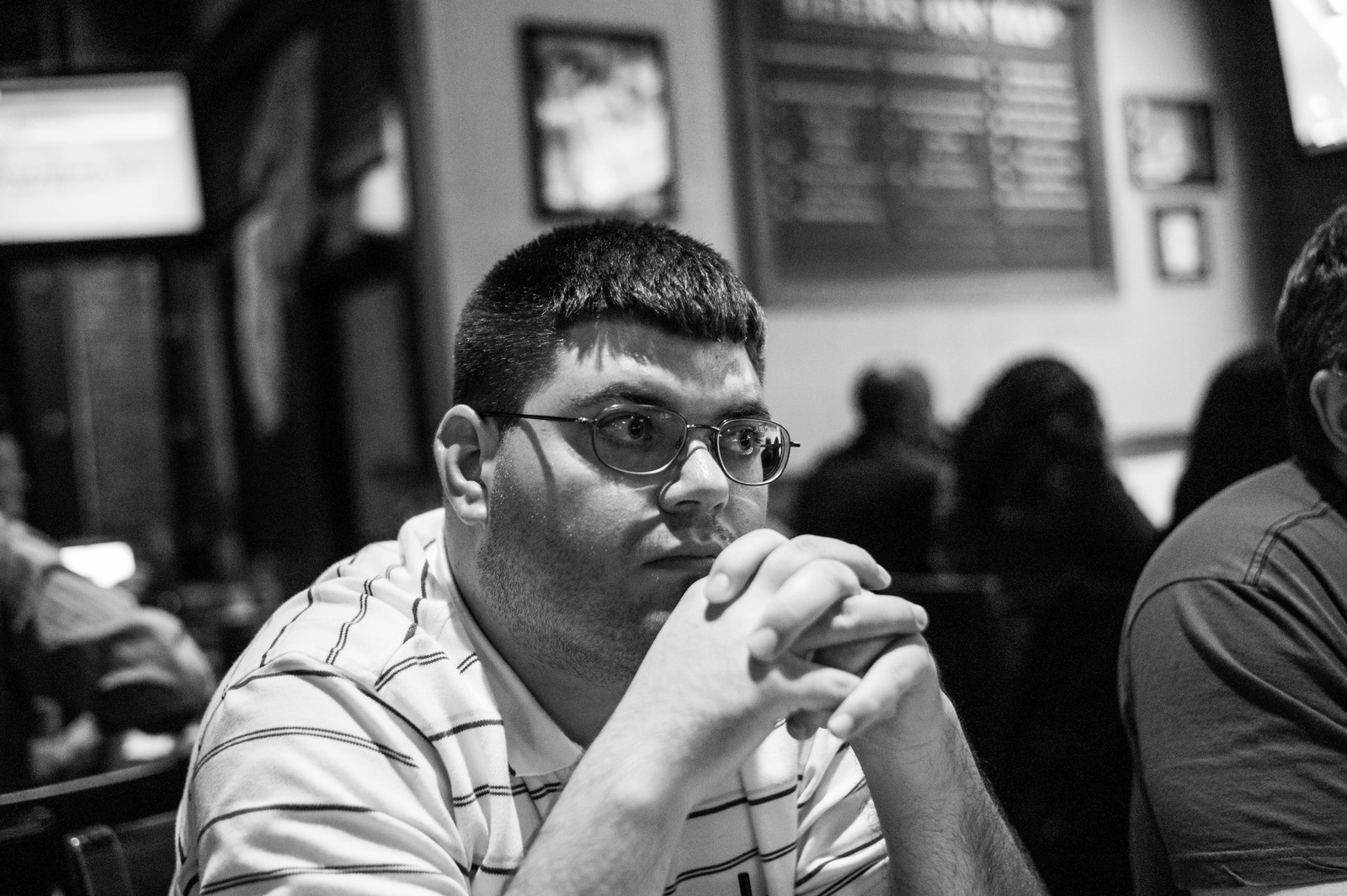 Pensive Reflection in Monochrome