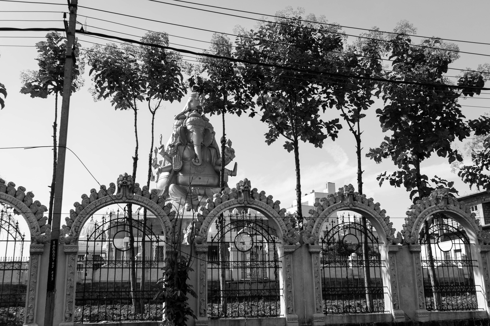 Urban Guardian: Ganesha in Monochrome