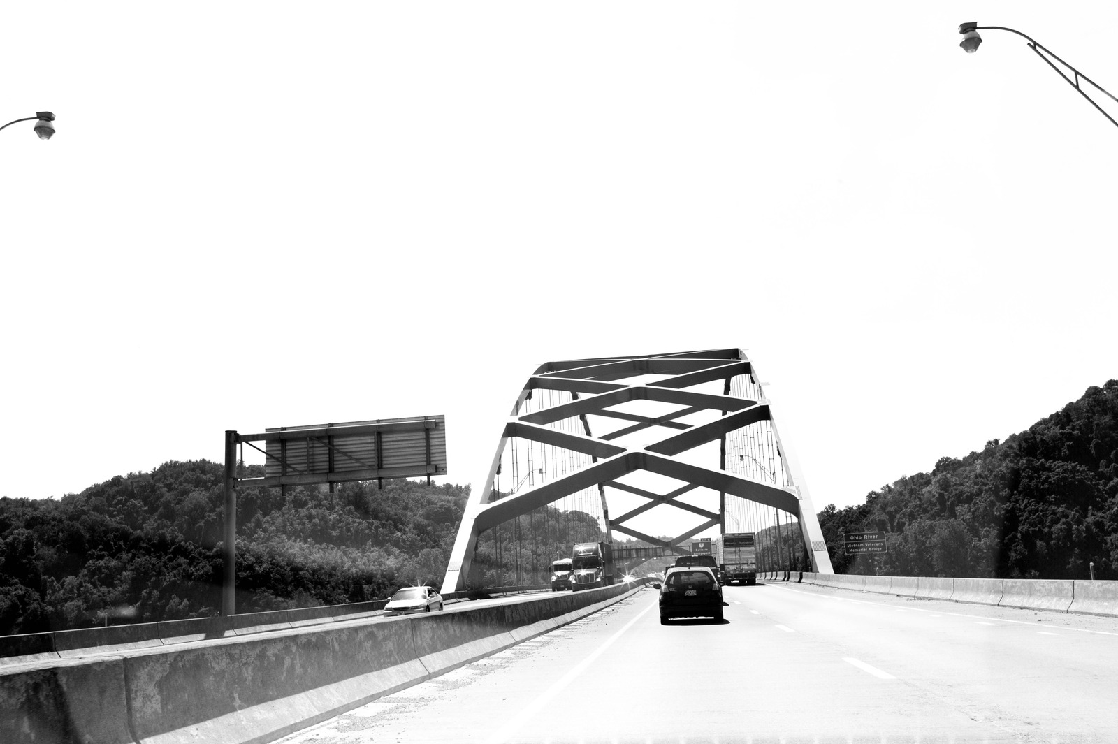 Modern Bridge in Monochrome
