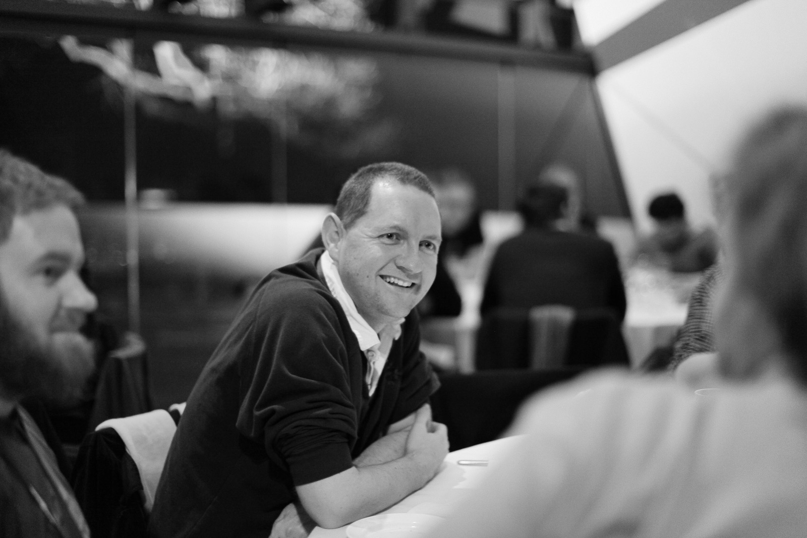 Lively Conversation at Dusk