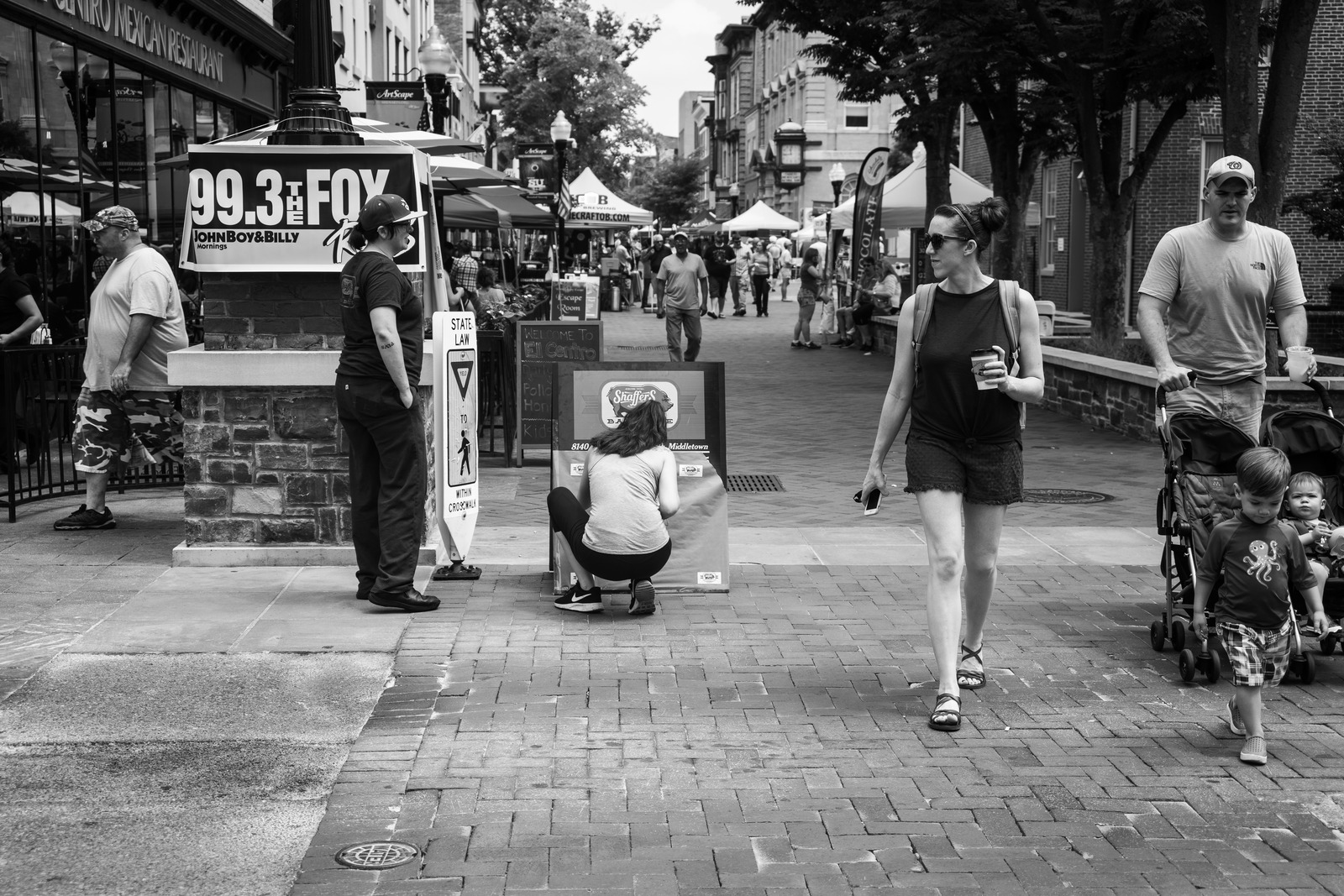 City Life in Monochrome