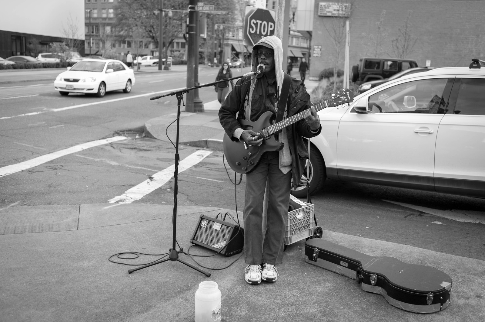 Street Serenade in Monochrome