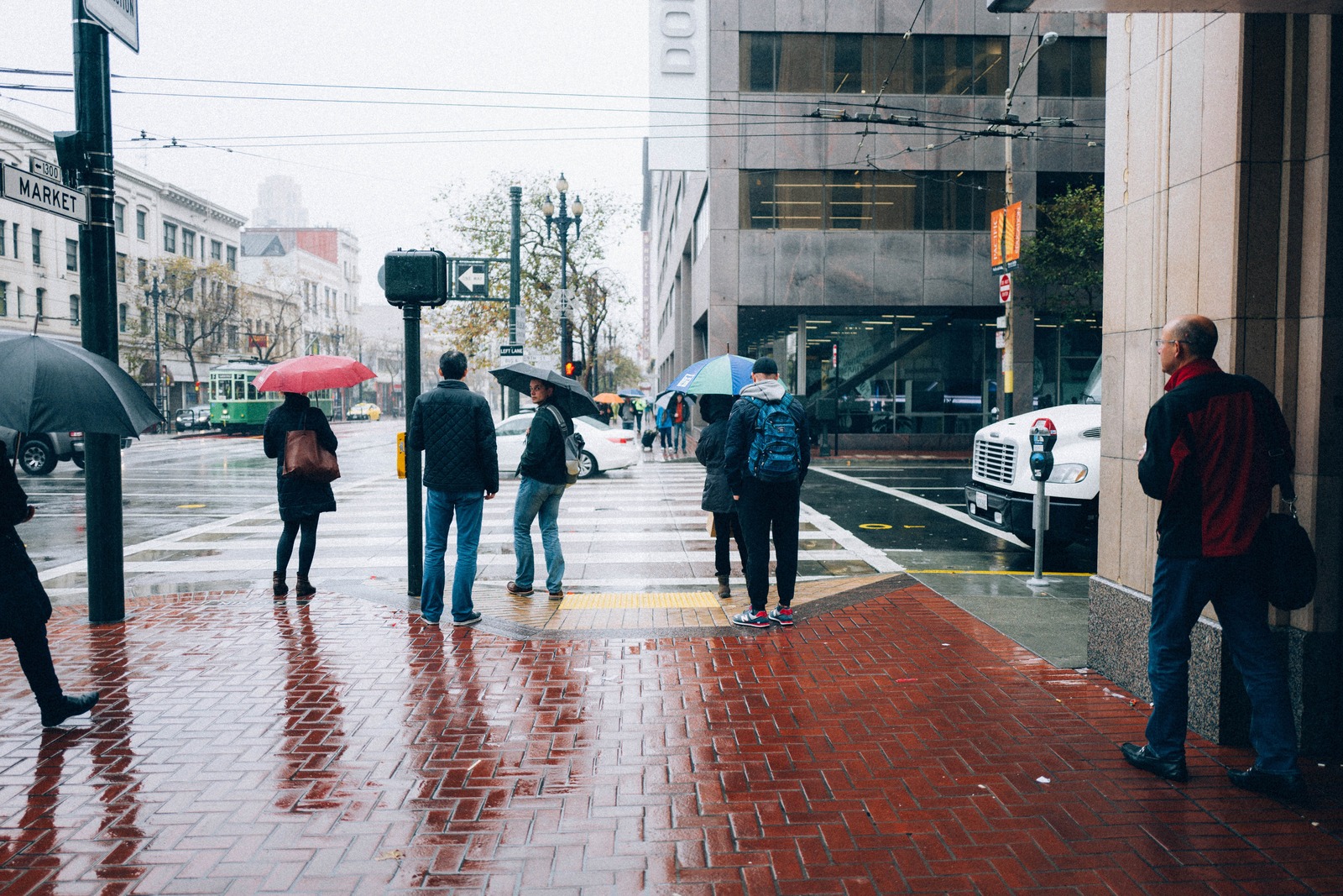 A Rainy City Crossing