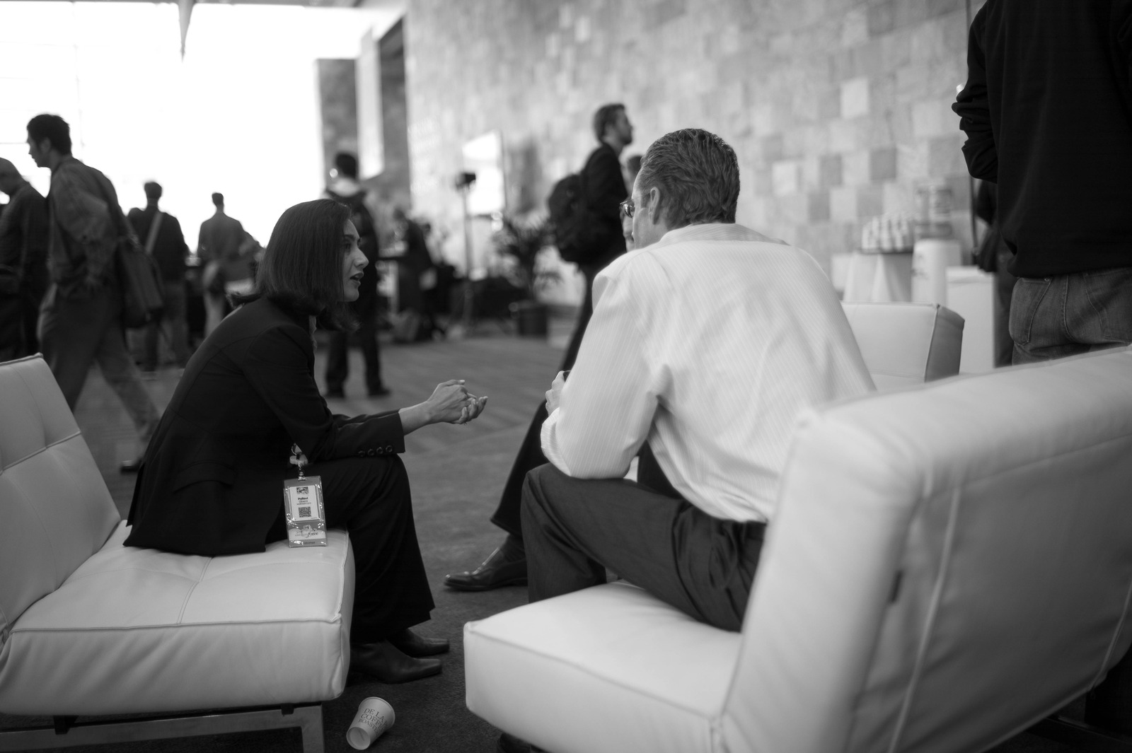 Intimate Conversation Amidst Chaos