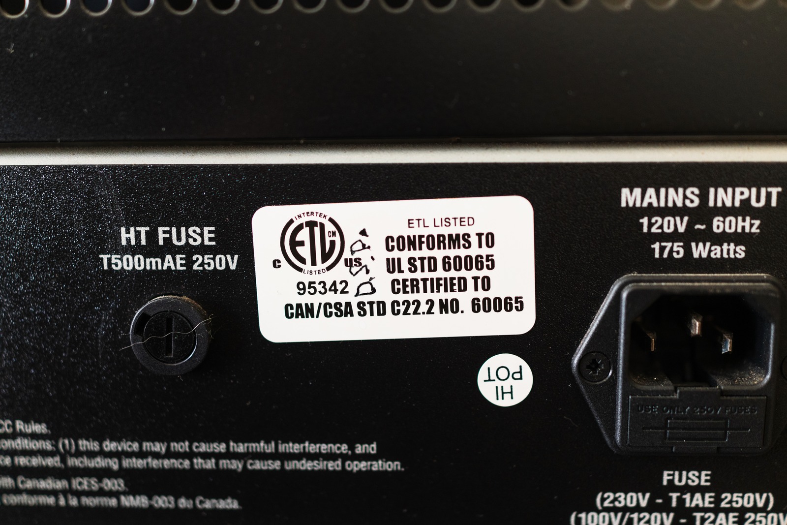 Technical Specifications Close-Up