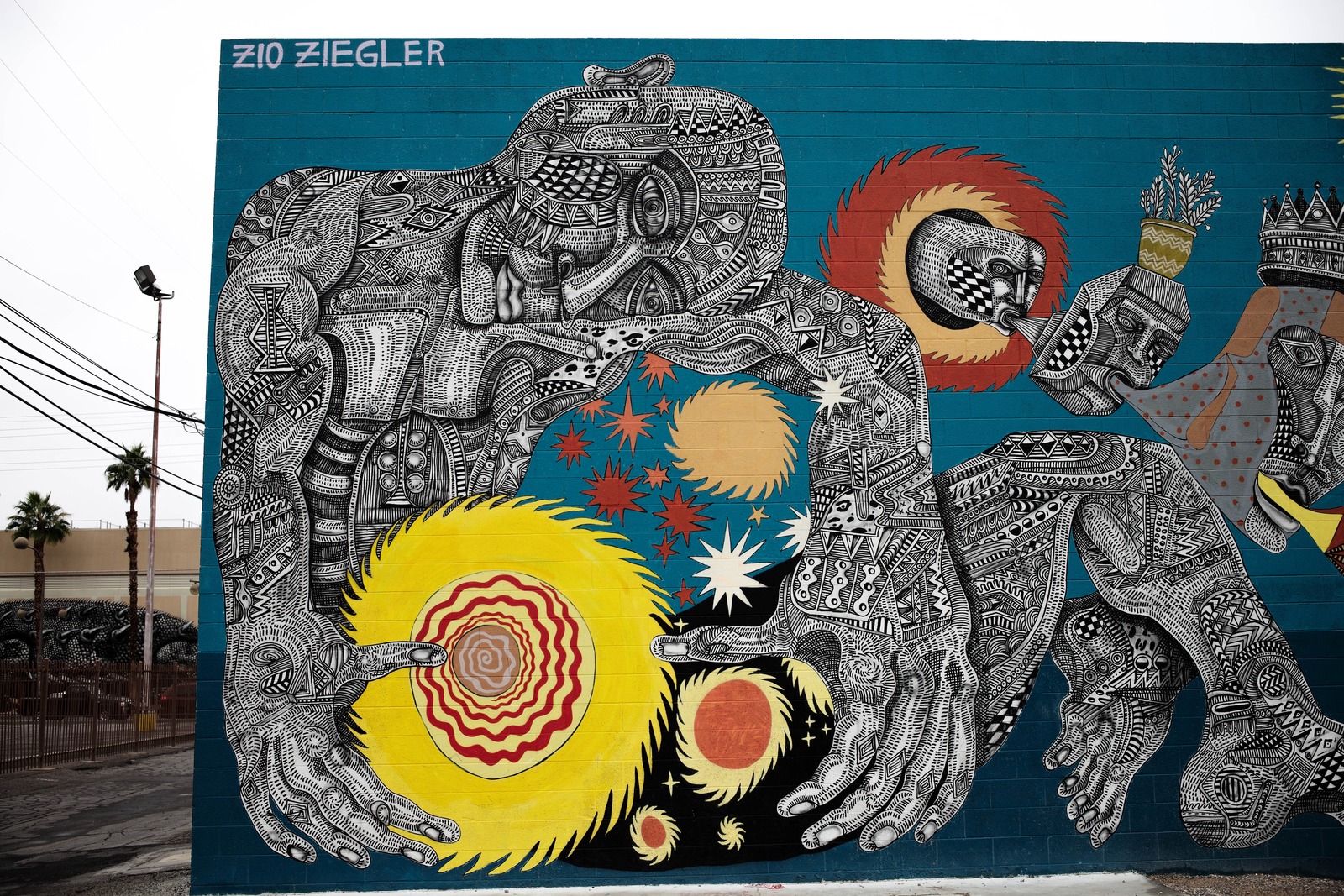 Vibrant Mural of Connection and Energy