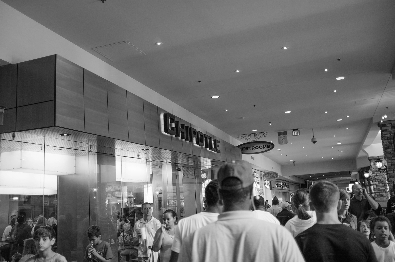 Bustling Food Court Scene
