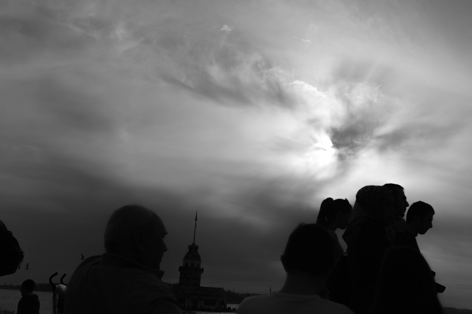 Silhouettes Against a Dramatic Sky