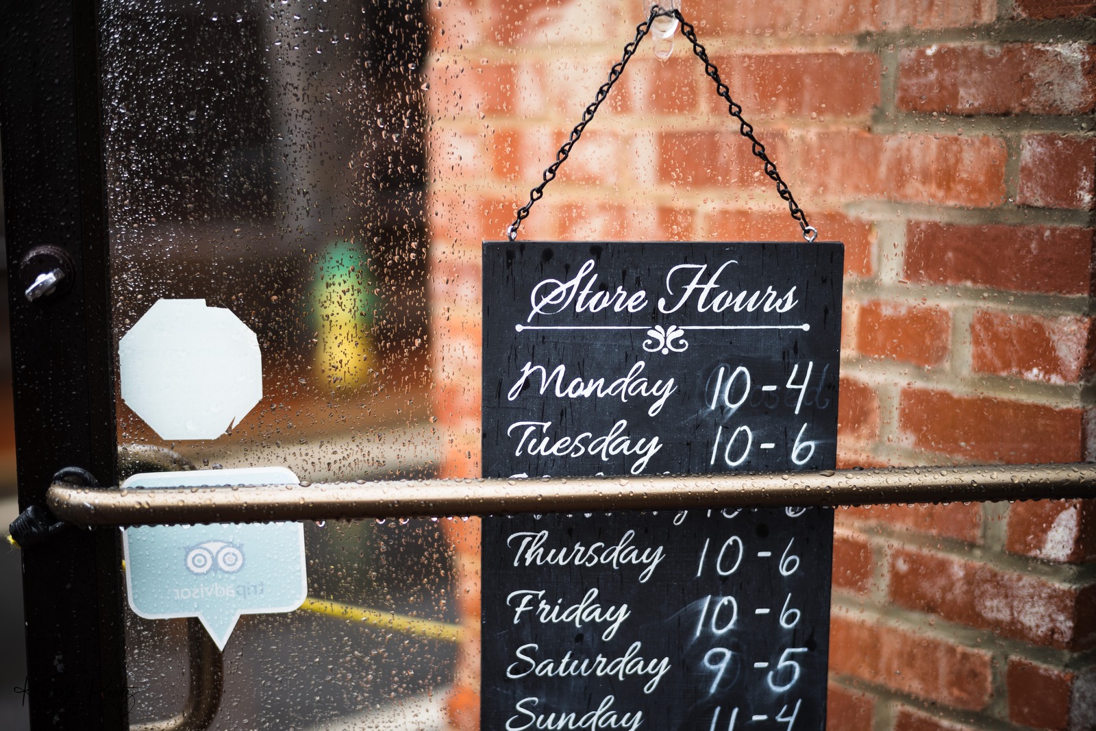 Rain-Kissed Store Hours