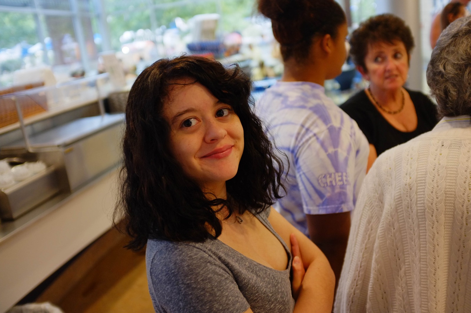 Candid Smiles in a Crowd