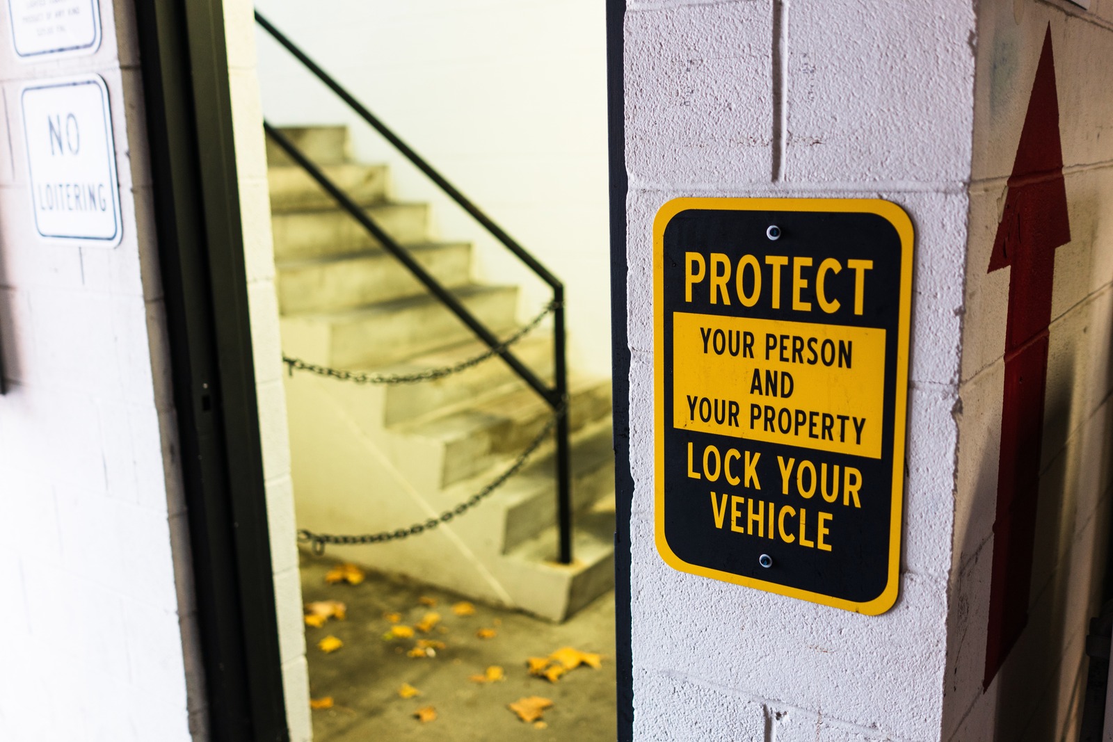 Safety Reminder in a Parking Garage