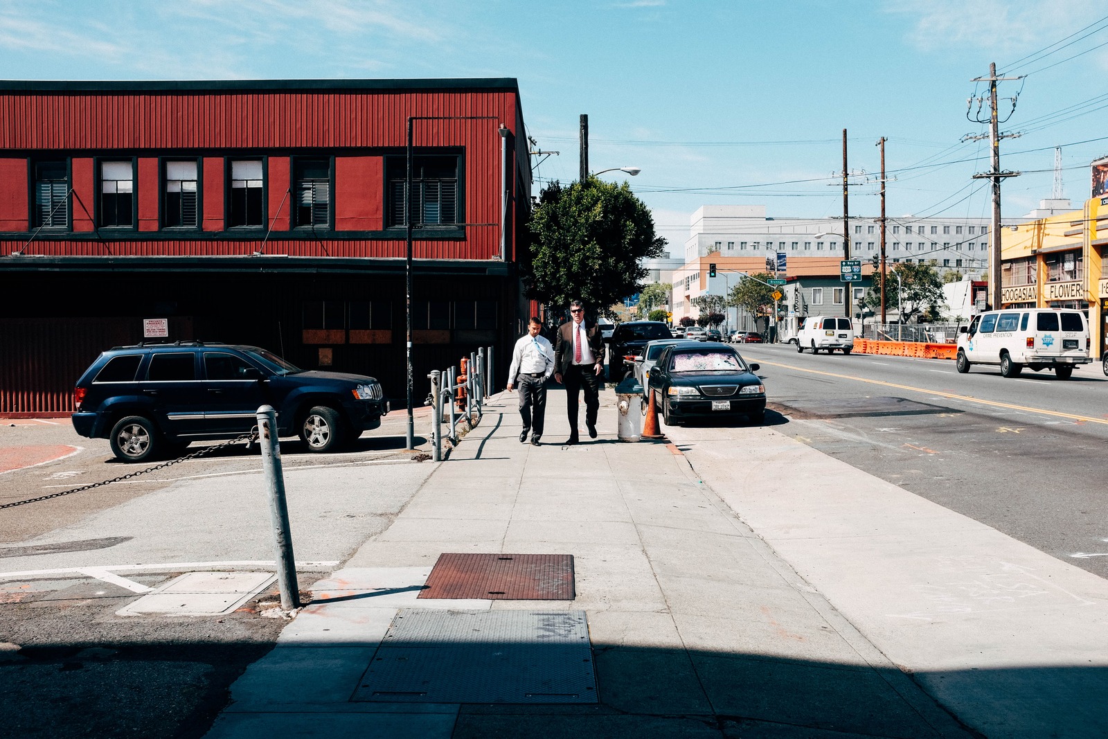 Sidewalk Stroll in Urban Space