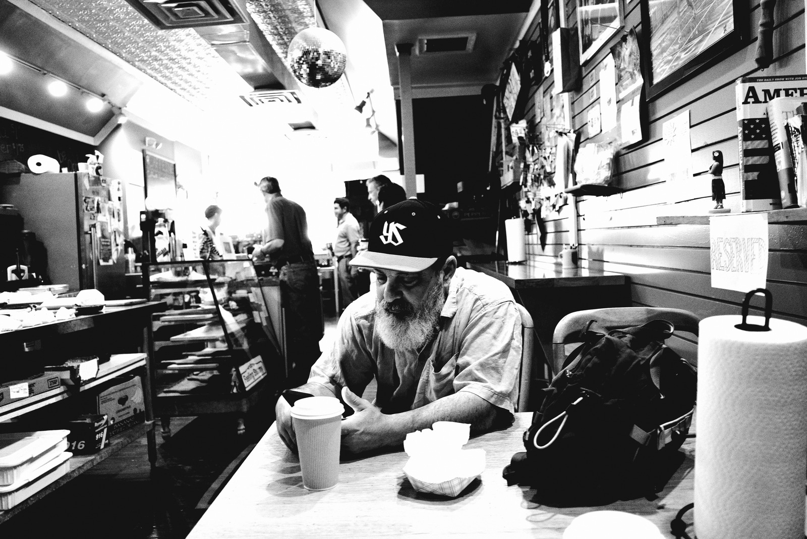 Contemplative Moment in Monochrome