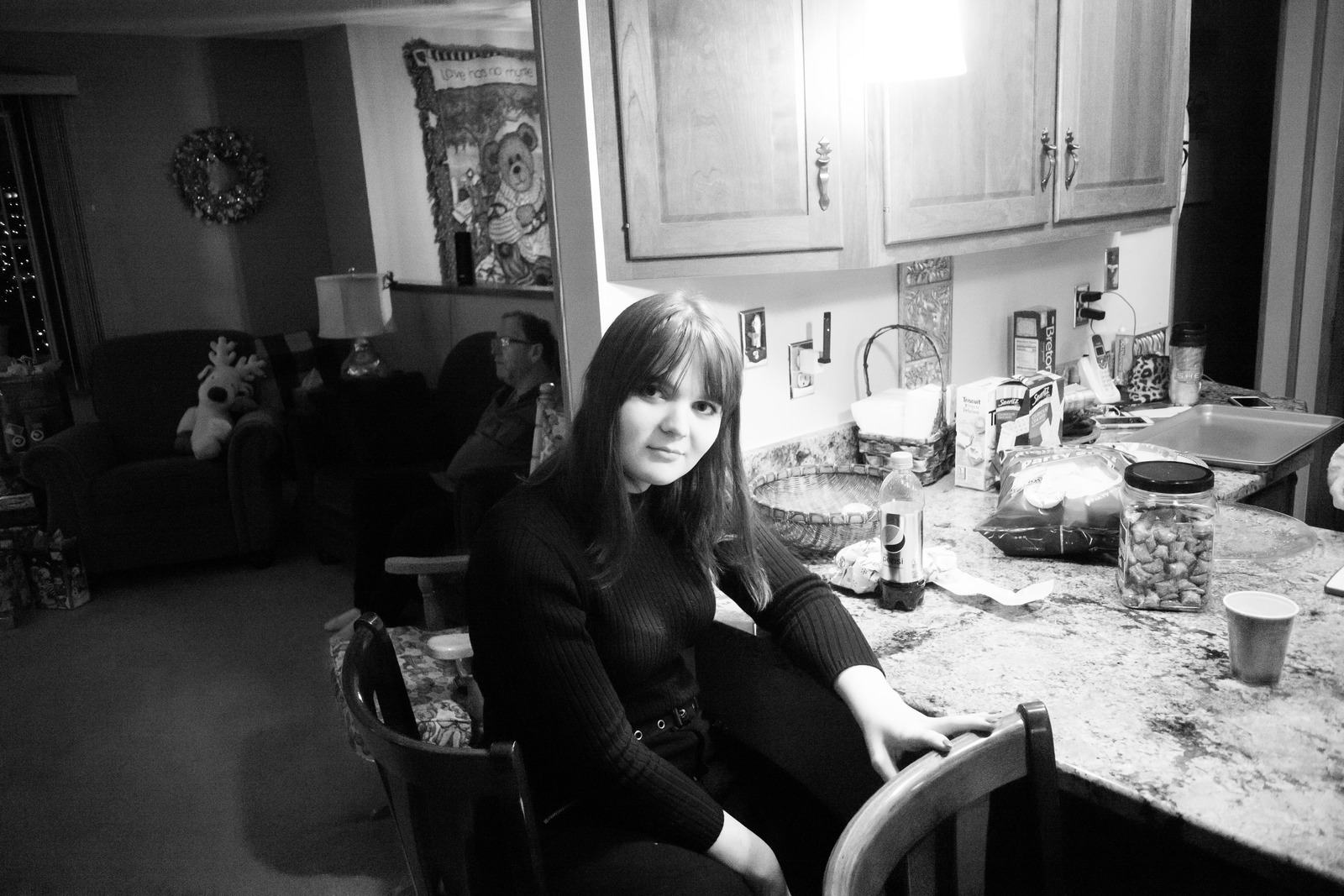 Intimate Kitchen Reflection