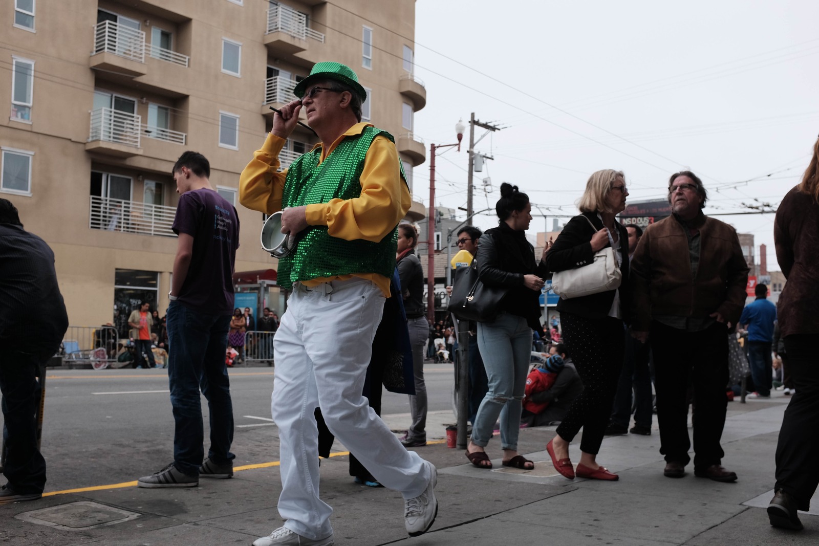 Colorful Pioneer in a Crowd