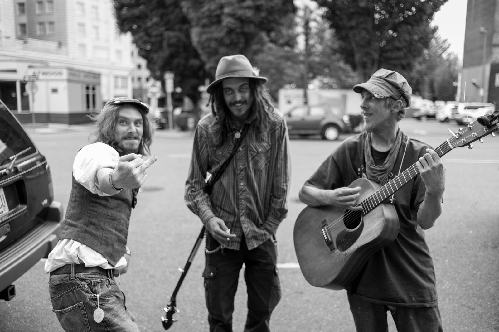 Street Musicians in Monochrome