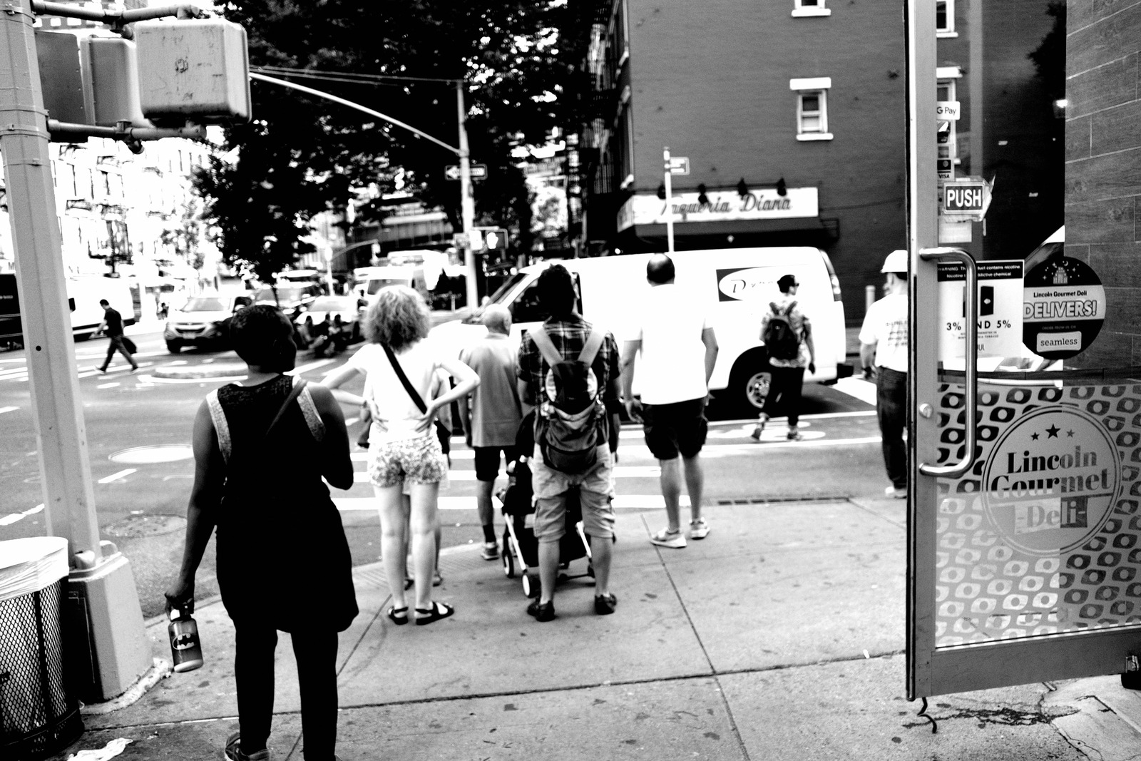 Urban Crossing in Monochrome