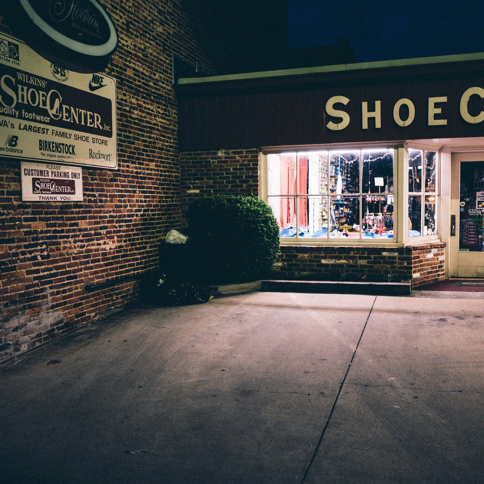 Evening at the Shoe Center