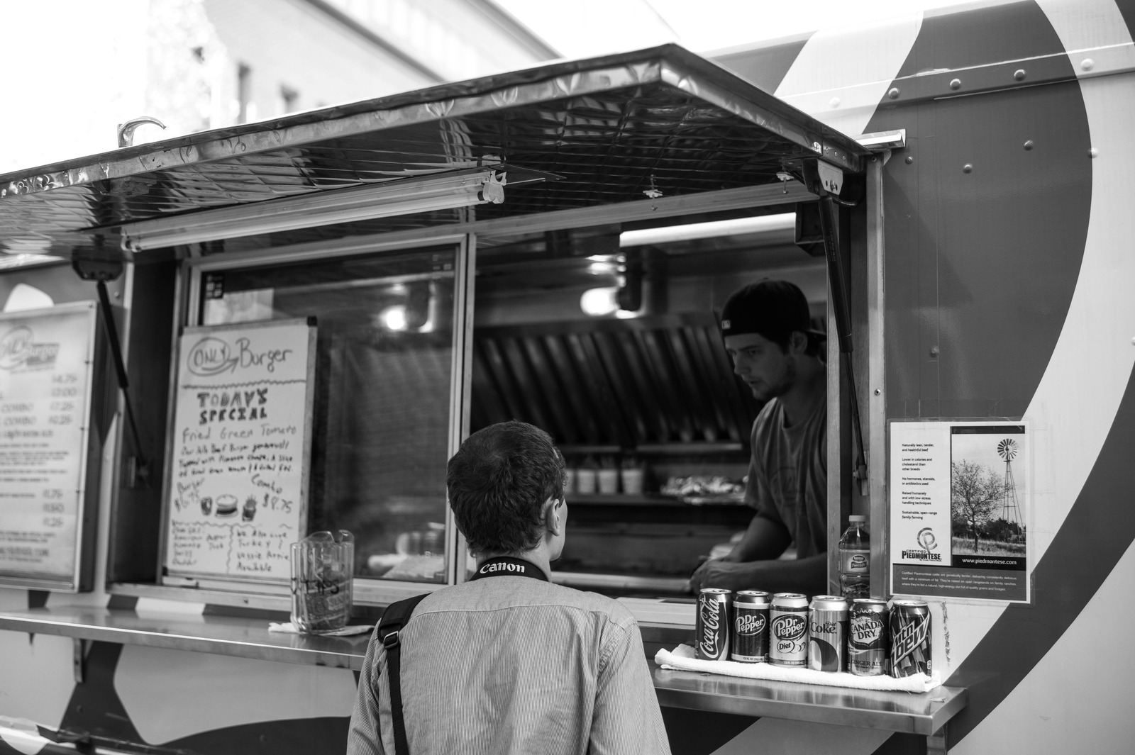 Urban Dining in Monochrome