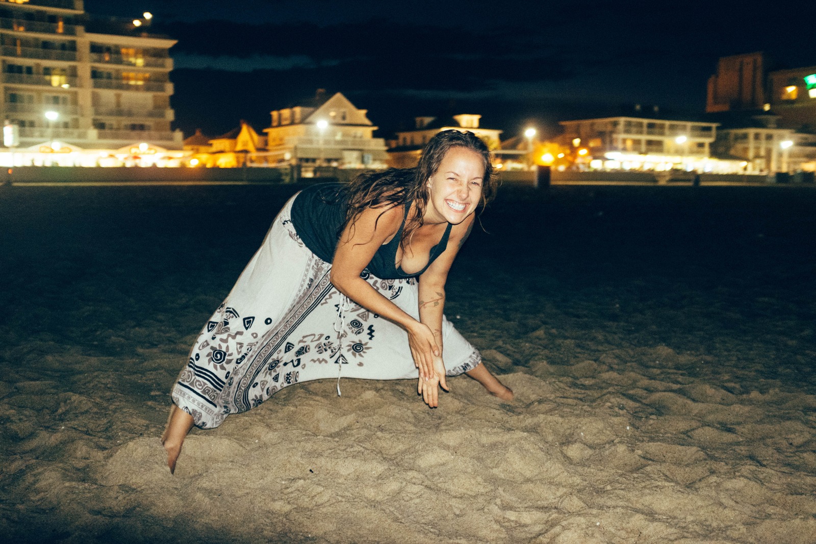 Joyful Night at the Beach