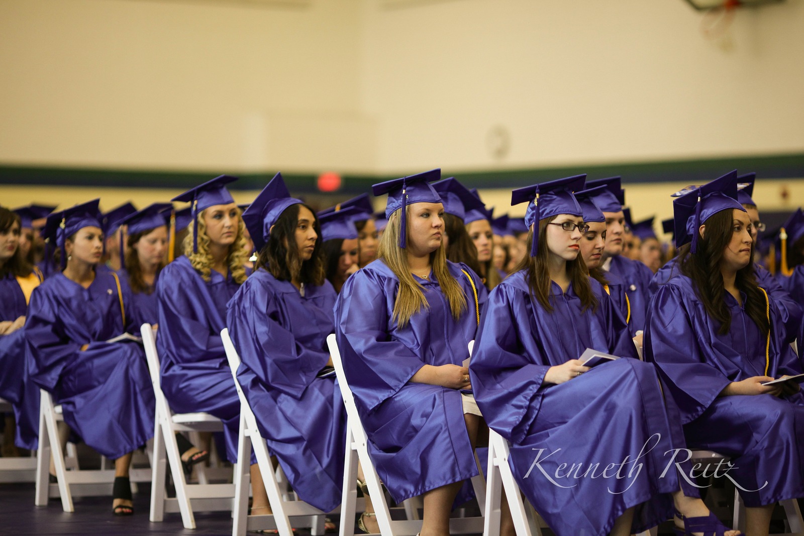 A Sea of Purple Caps