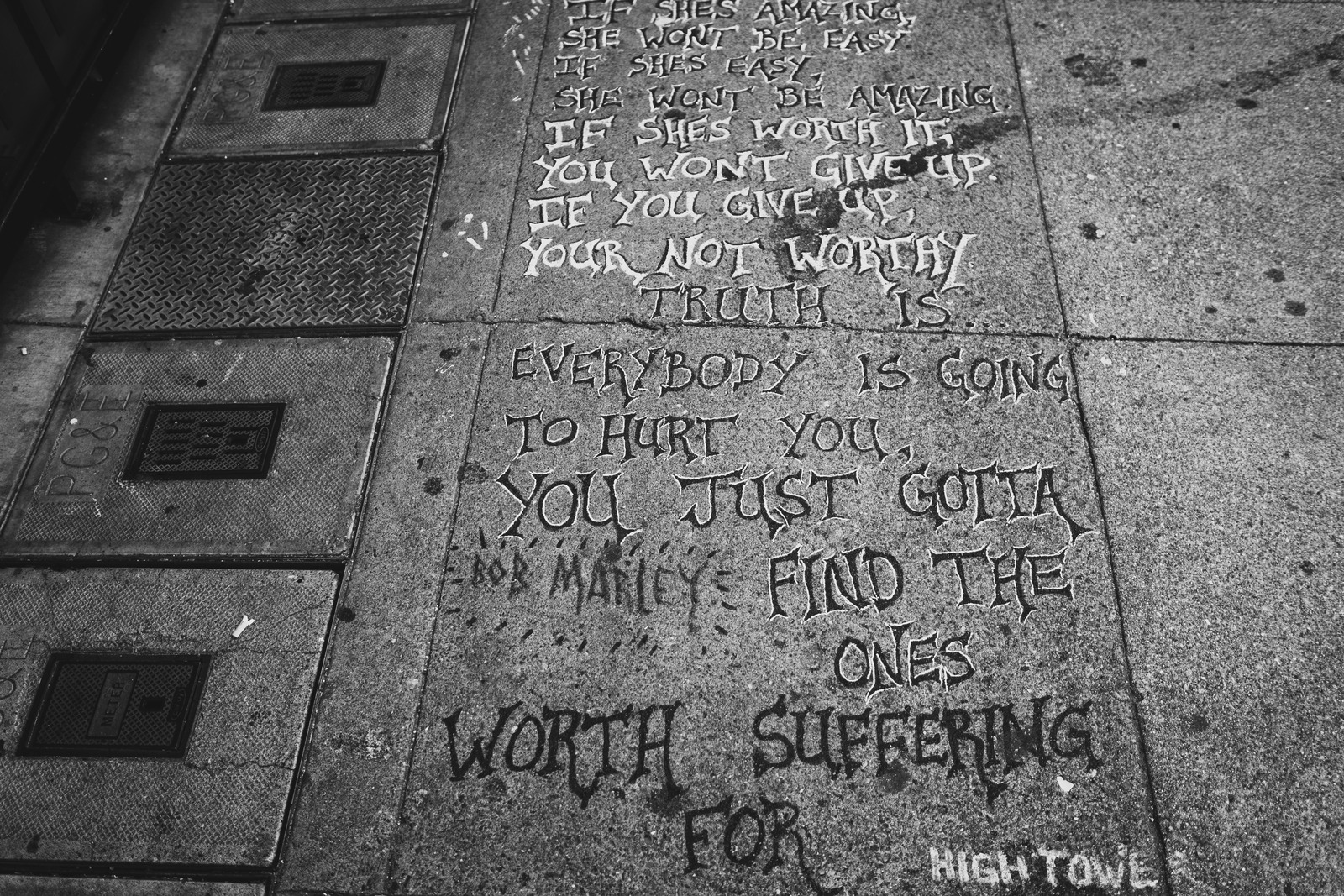 Words on the Sidewalk
