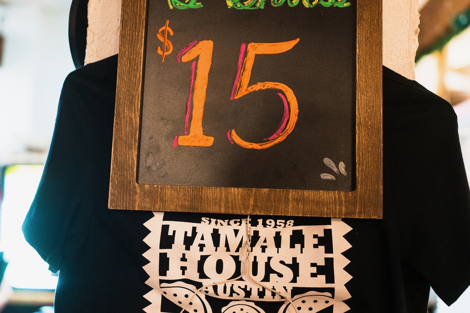 Chalkboard and T-Shirt Display