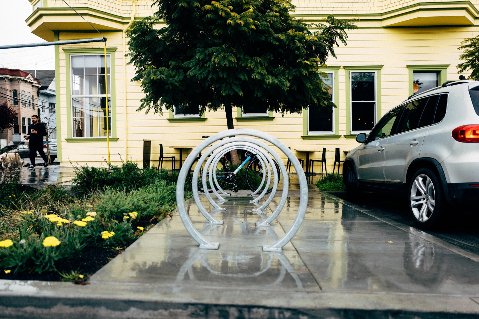 Urban Serenity in Rain