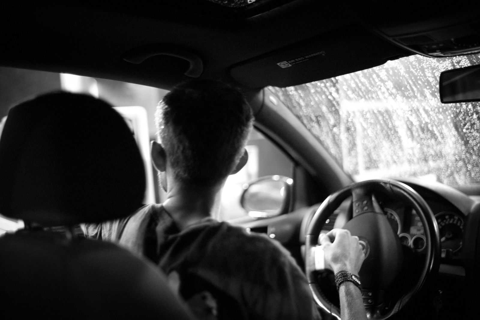 Rainy Drive Through Shadows