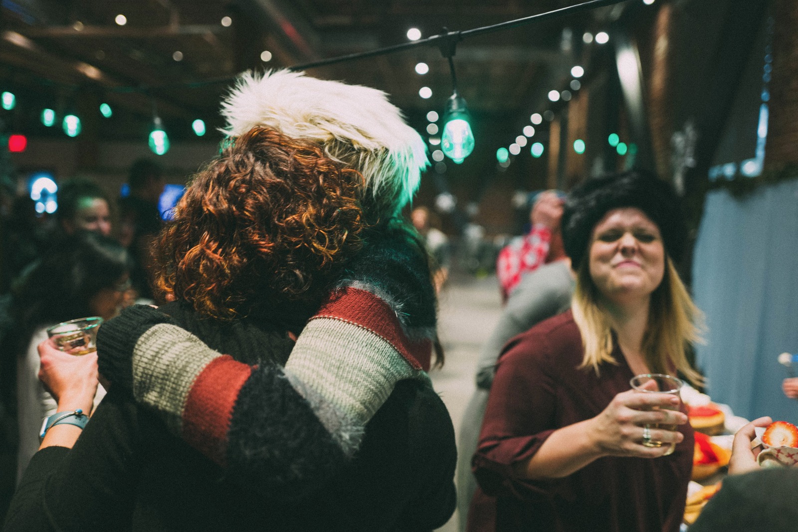 Warm Embrace at a Celebration