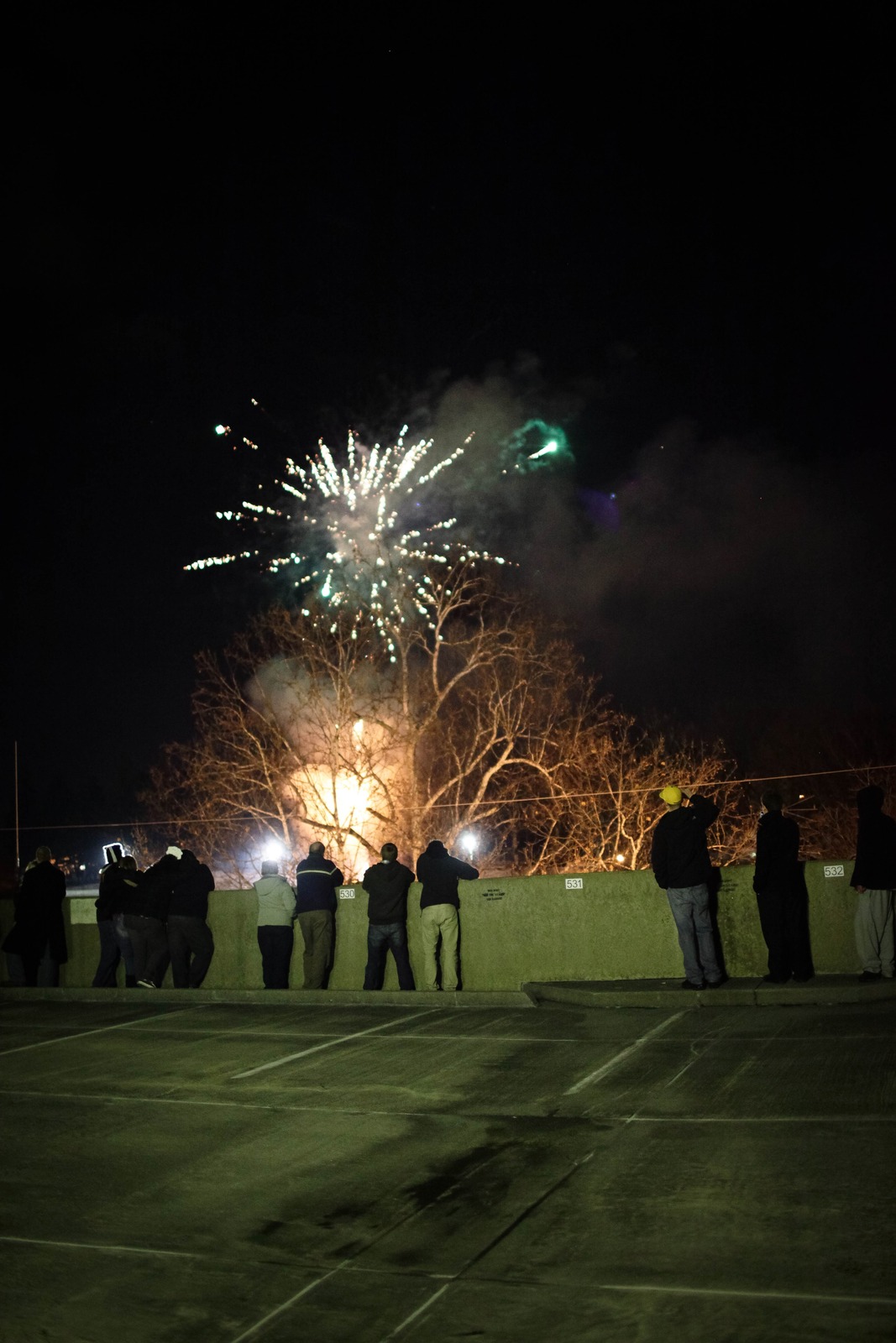 Nighttime Fireworks Display