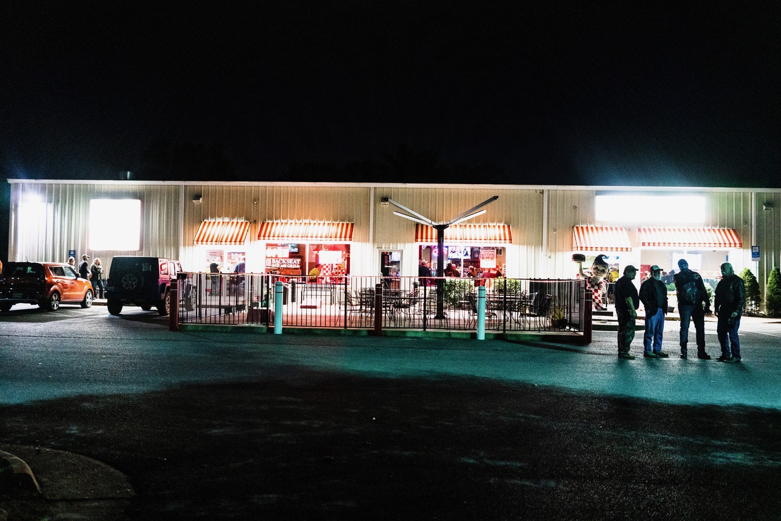 Nighttime Community Gathering