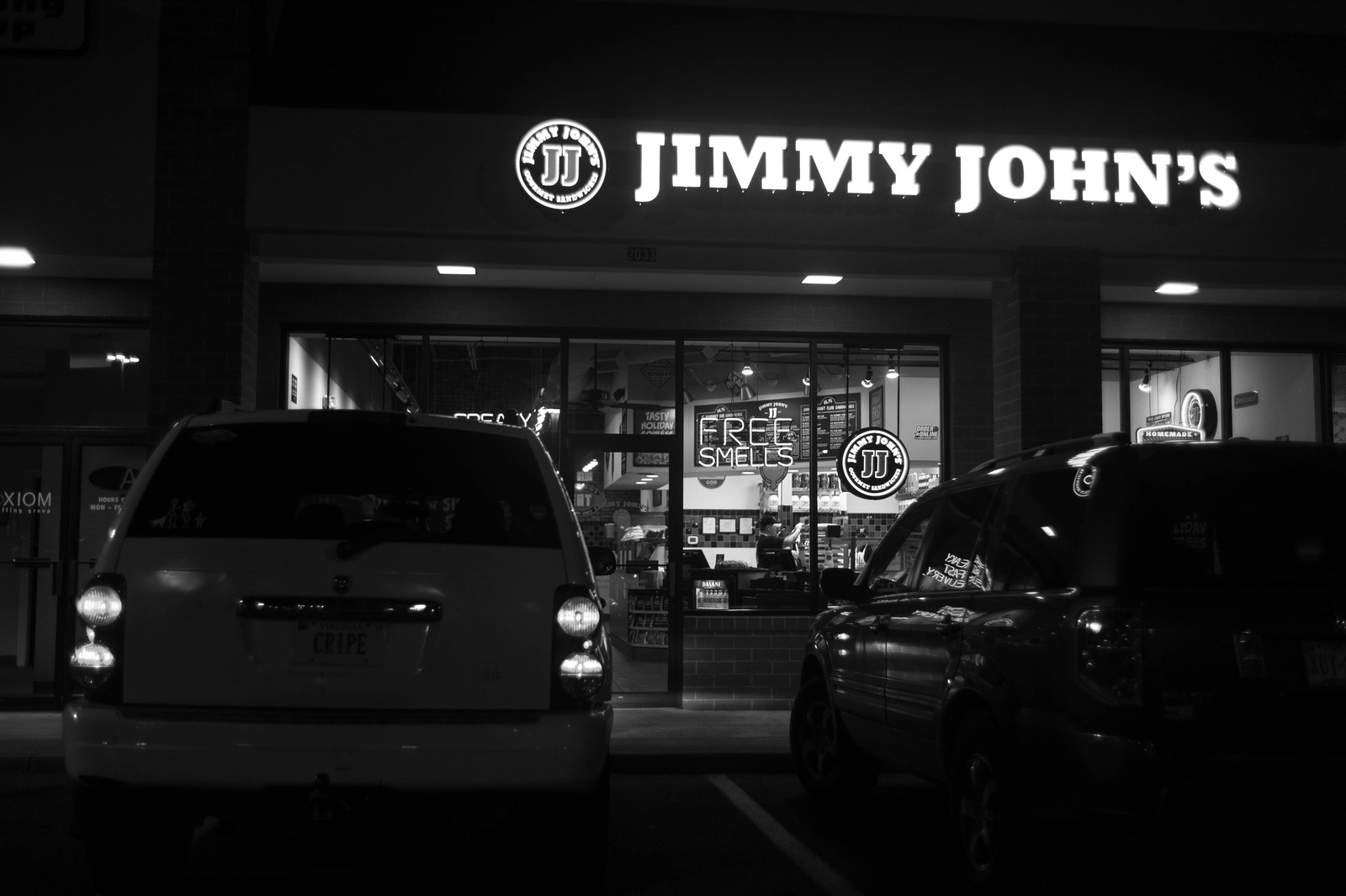 Night Lights at Jimmy John's