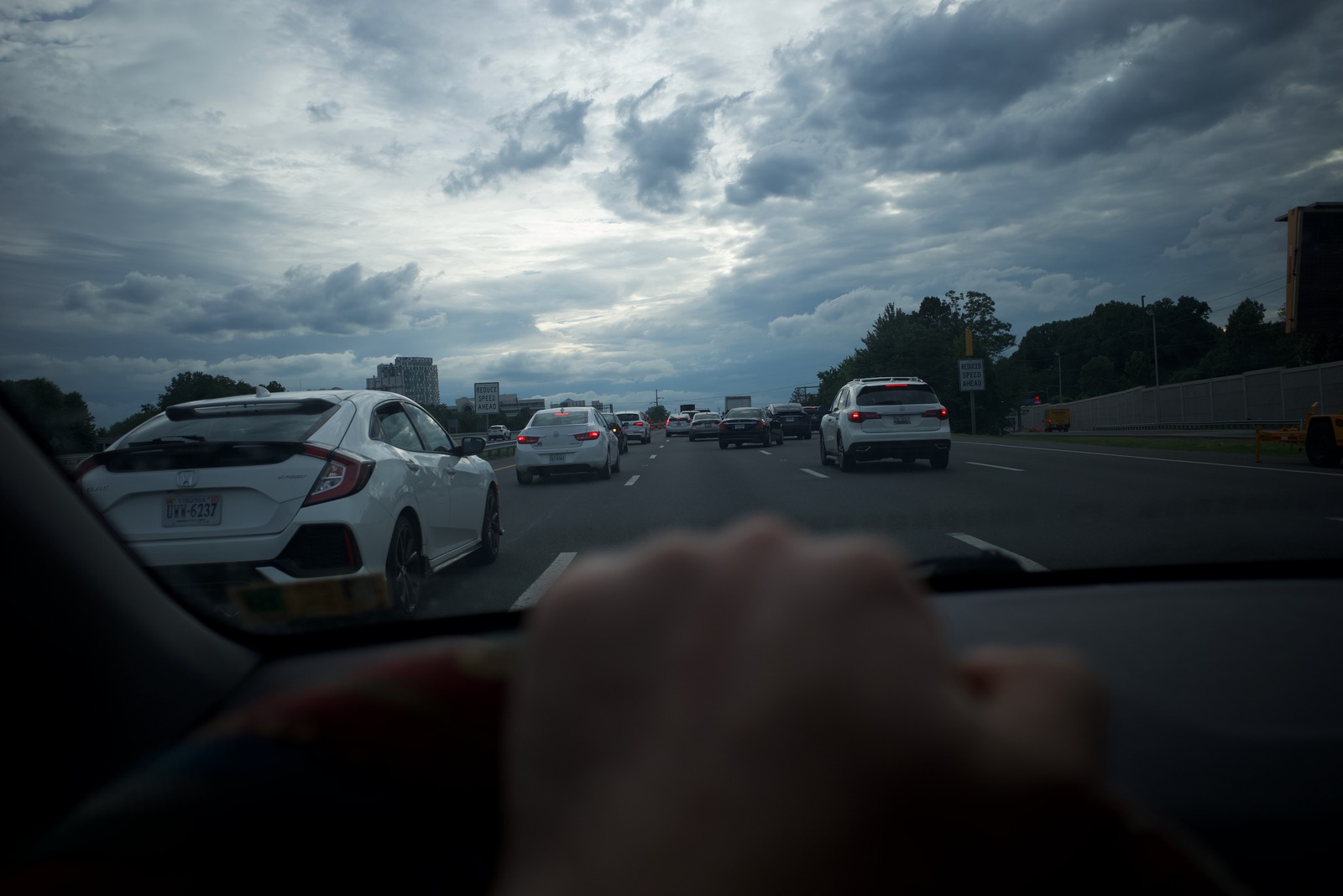 Urban Journey Under Gloomy Skies