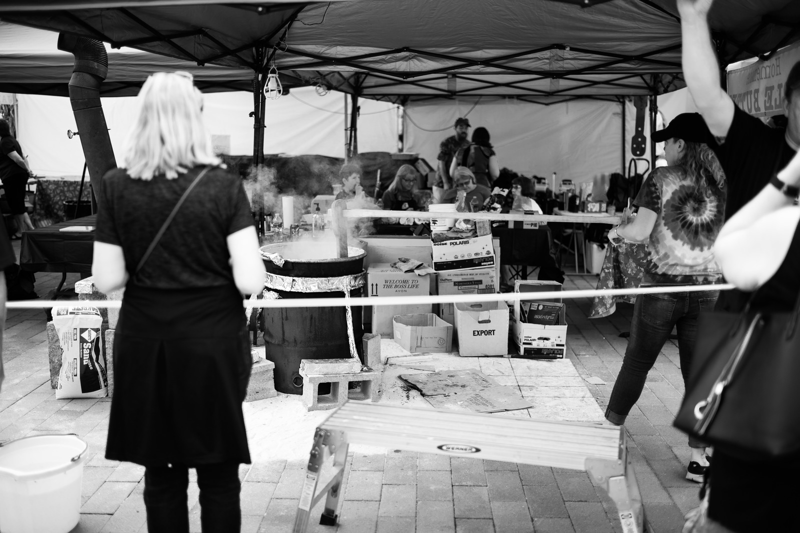 Culinary Gathering in Monochrome