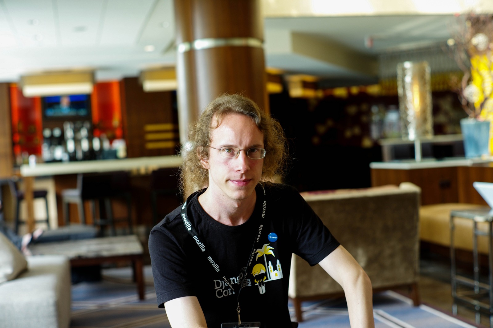 Reflective Moment in a Modern Space