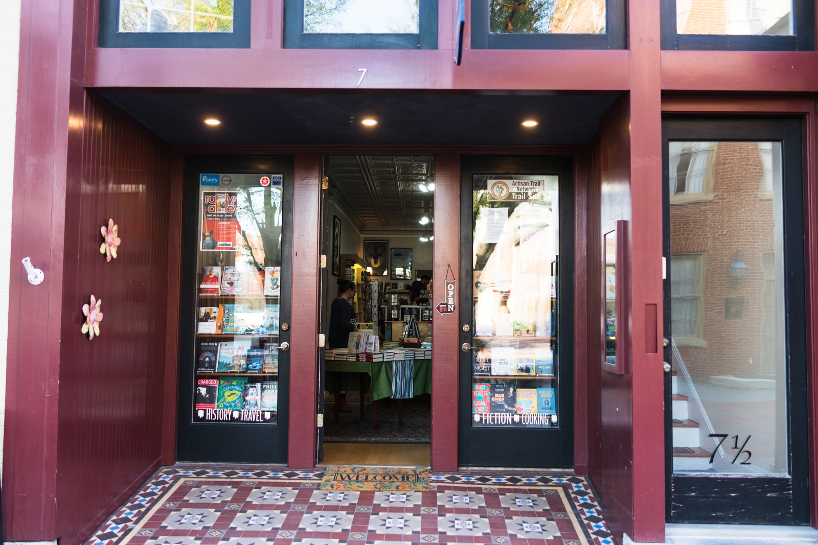 Charming Bookstore Entrance