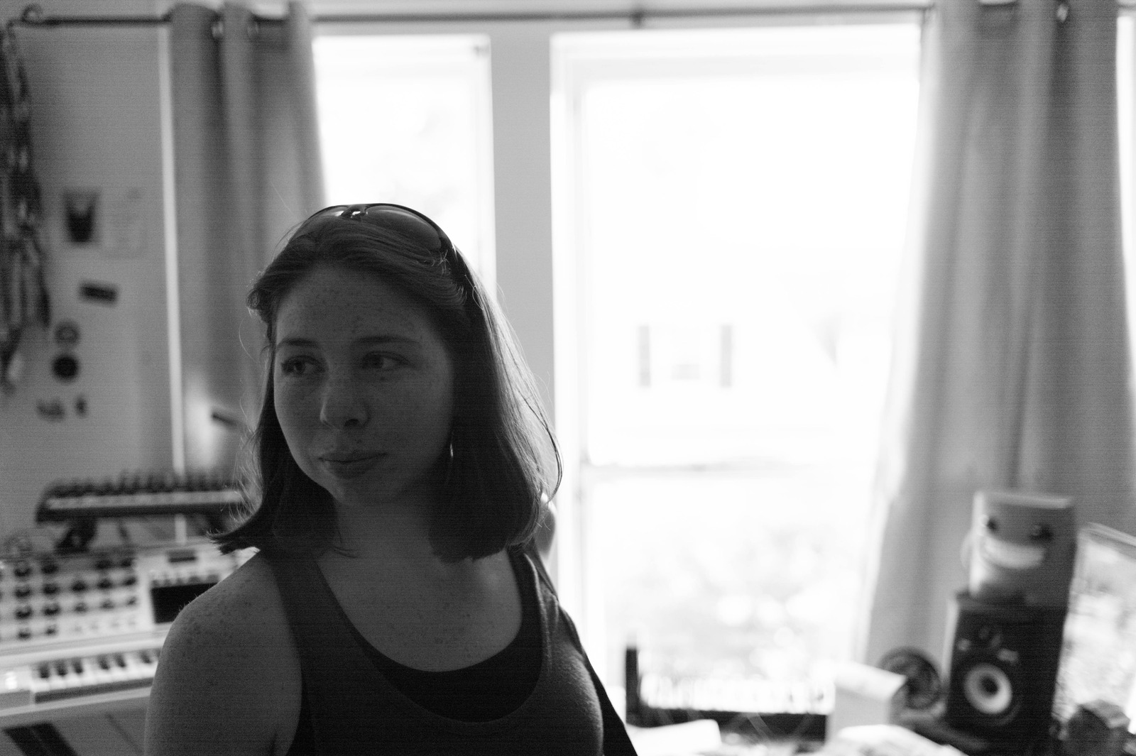 Contemplative Moment in Monochrome