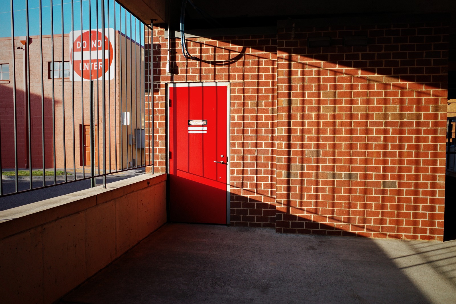 Red Door in Shadow