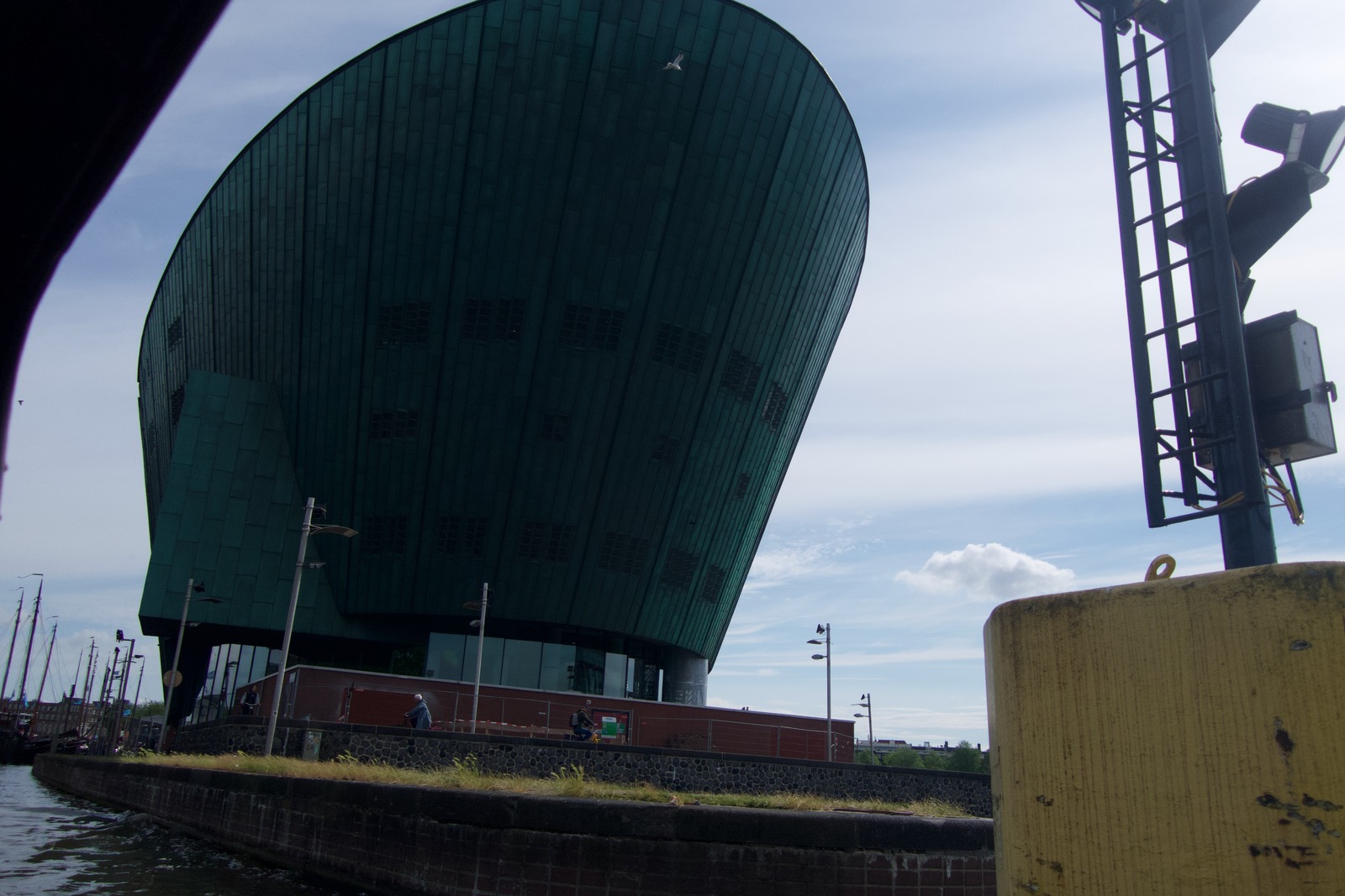 Emerald Structure by the Water