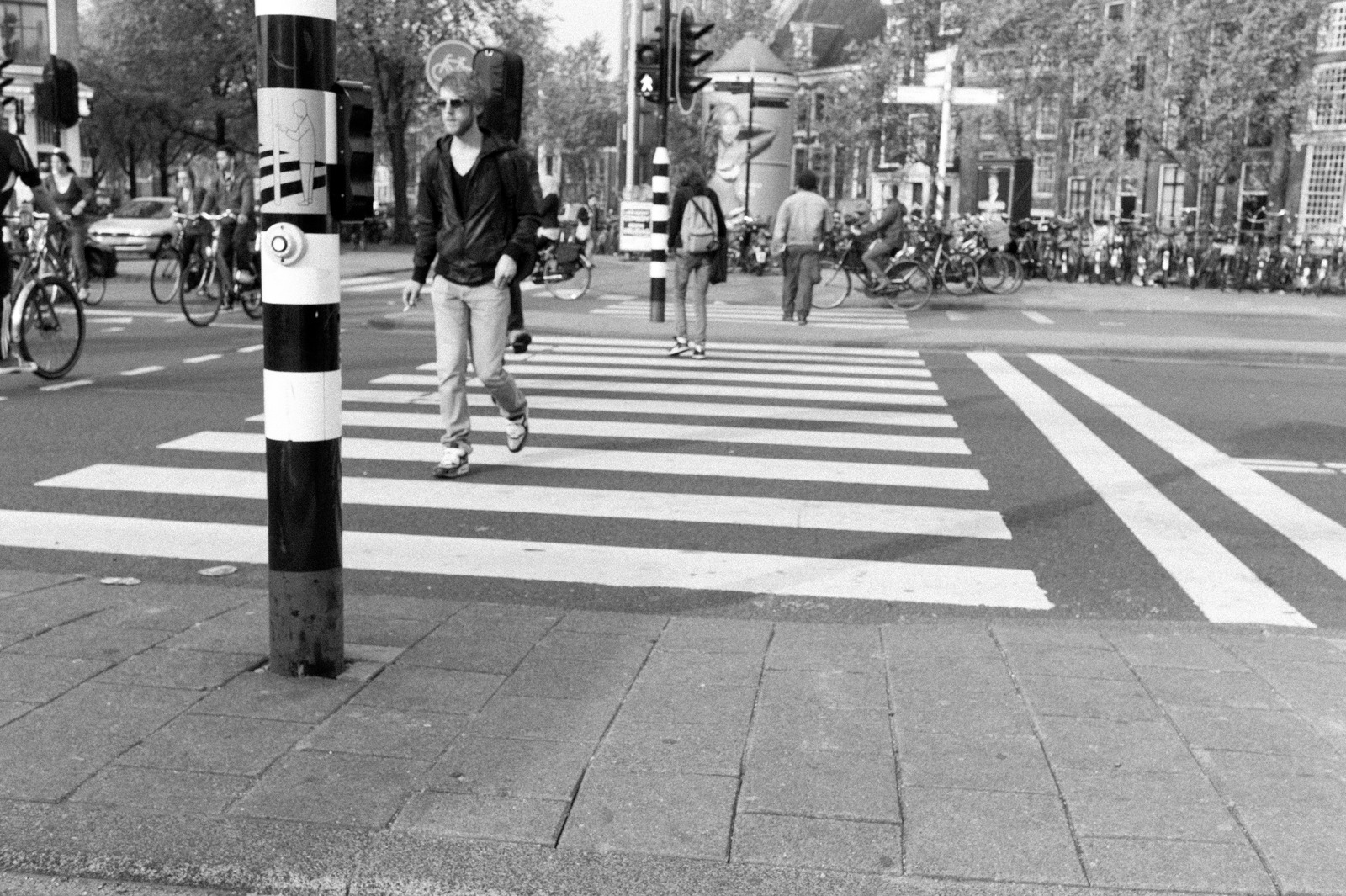 Urban Crossroads in Monochrome