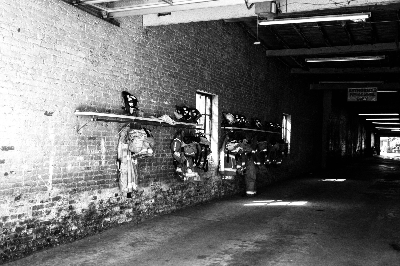 Silent Vigil of Firefighting Gear