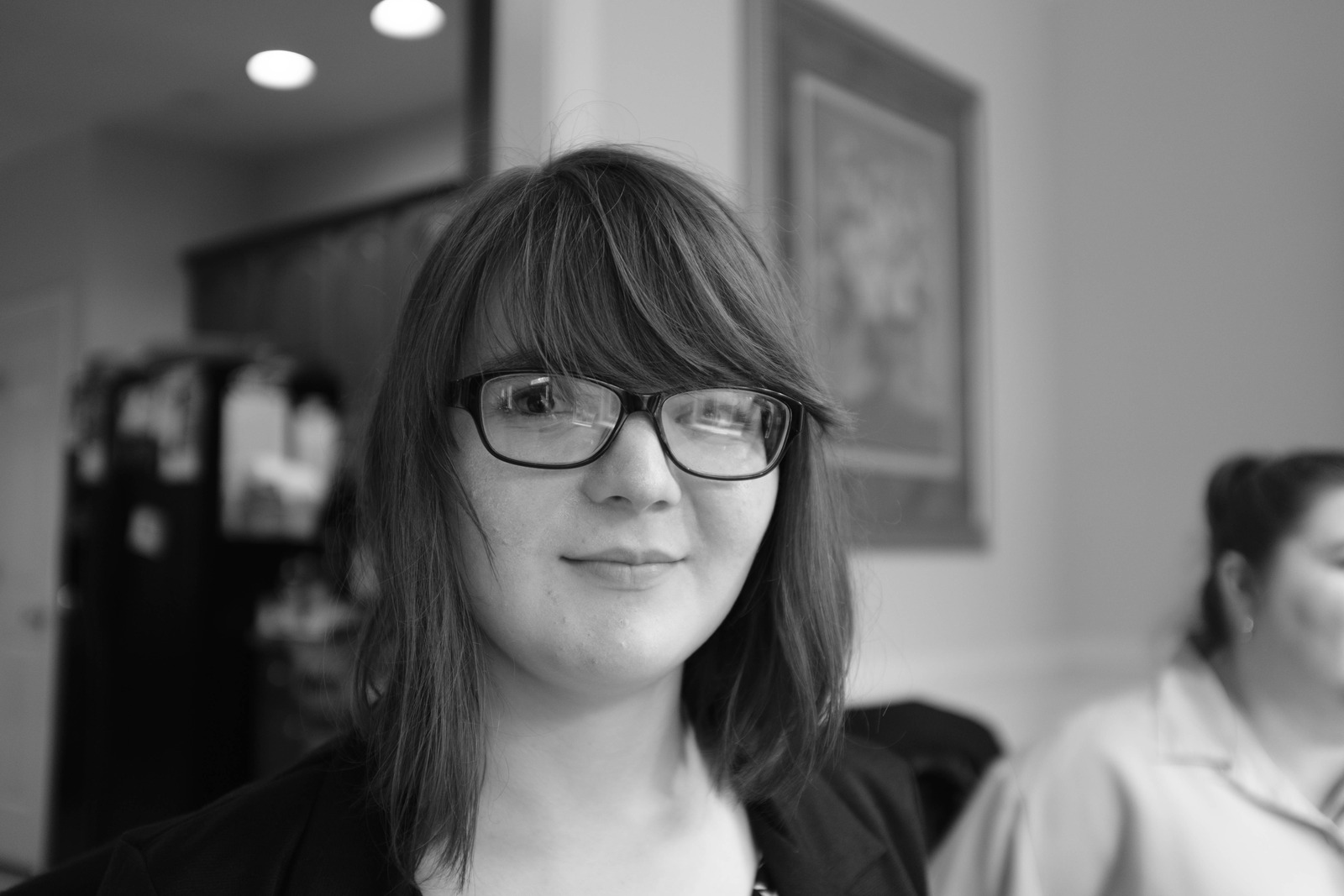 Contemplative Gaze in Monochrome