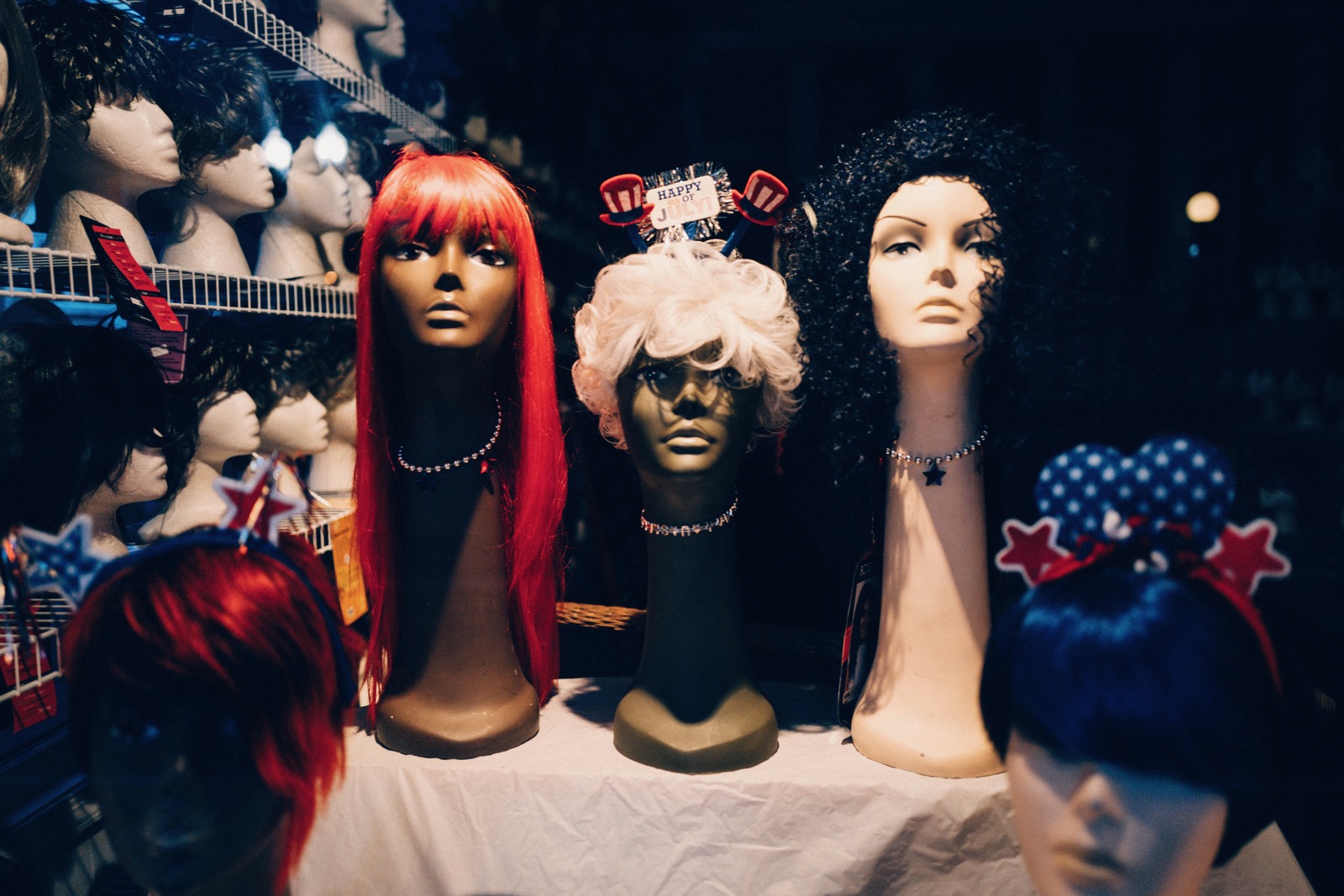 Whimsical Wig Display