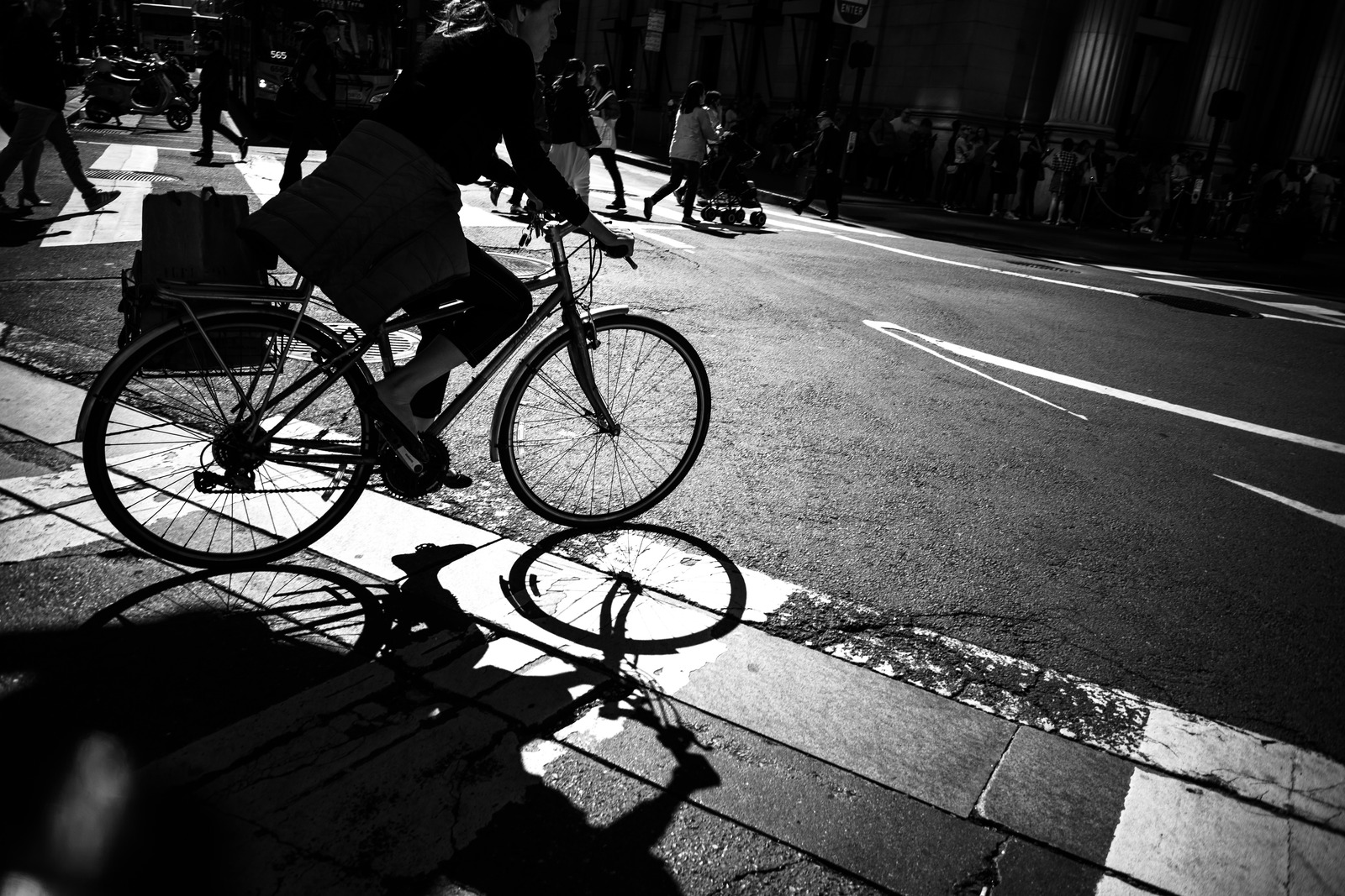 Urban Cycling in Monochrome