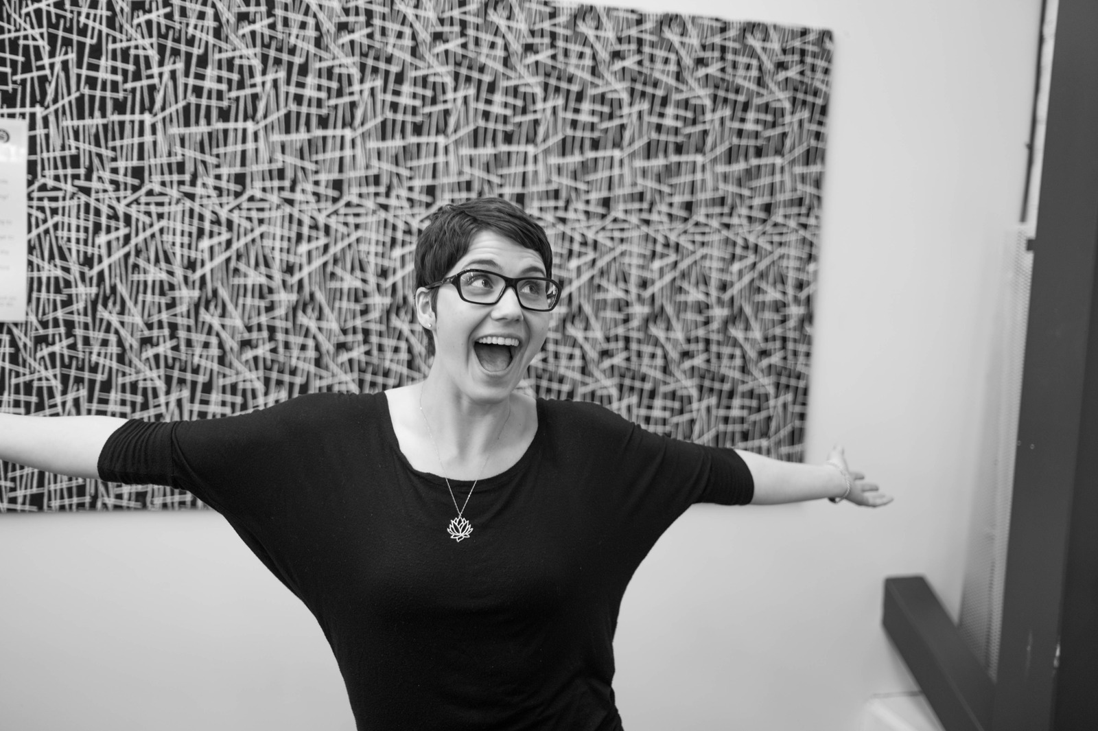 Joyful Expression in Monochrome