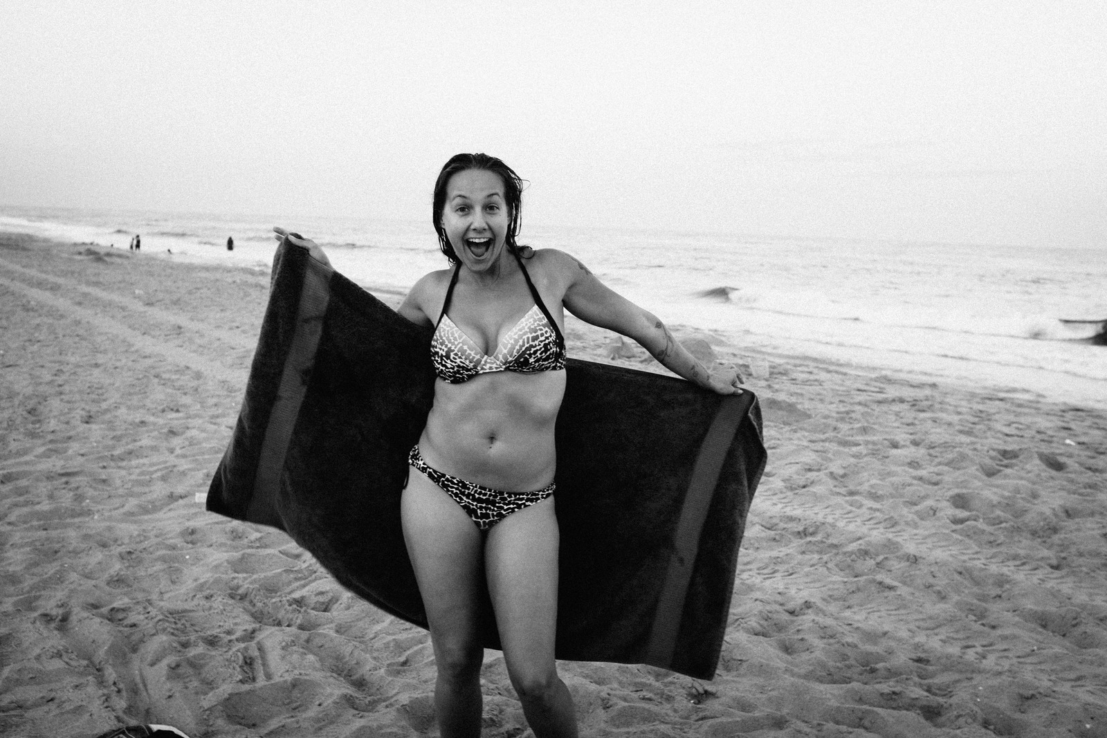 Joyful Moment at the Beach